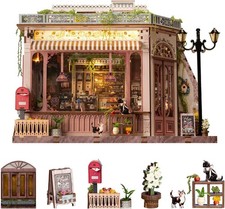 Book Nook Kit - DIY Miniature House Diorama Dollhouse Kit, Booknook Tiny House B