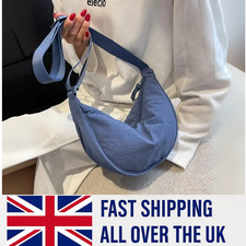 Fashion Sling Half Moon Shape Dumpling Bag Nylon Crossbody Bag Chest Bag