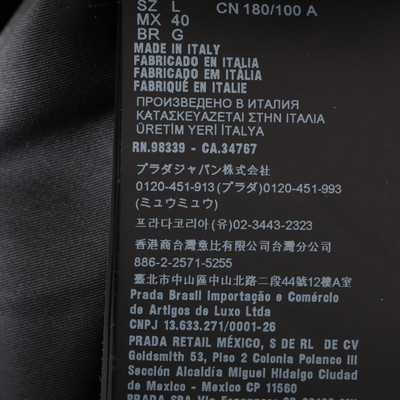 Prada Re Nylon Re Nylon 23 years Nylon Shirt L Men's Black Prada Re Nylon Re Nylon 23 years Nylon Shirt L Men's Black