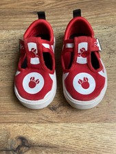 clarks disney scarpe bambino décolleté 4,5G rosso Minnie Mouse City polka bambino plimsoles