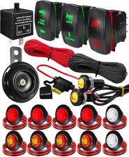 ATV UTV SXS Turn Signal Set, Street Legal Kit with 110DB Horn Reverse Light Roc