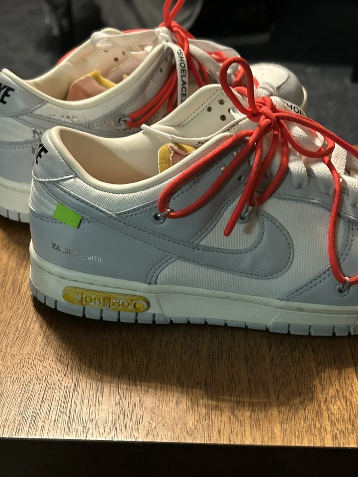 Size 9.5 - Nike Off-White x Dunk Low Lot 06 of 50 used no box  - Image 3 of 4