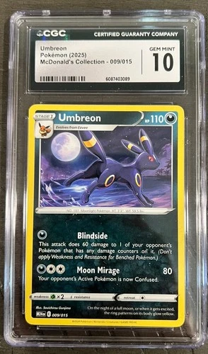 Umbreon #009/015 Pokémon McDonalds collection 2024 CGC Gem Mint 10