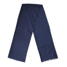 DOLCE & GABBANA Foulard Homme Bleu Cachemire Franges Wrap Foulard 70cm x 200c...