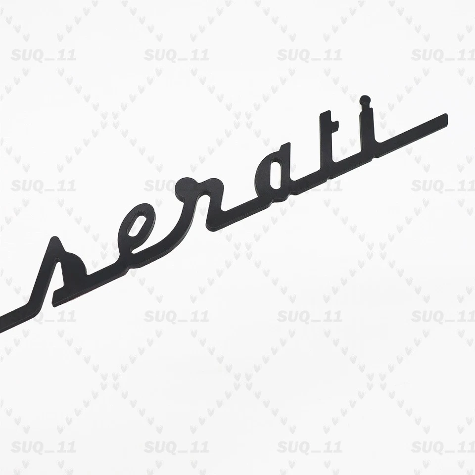 Letter Emblem Badge Matte Black Trunk Lid Nameplate For Maserati Grecale - Изображение 3 из 4