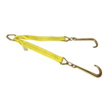 Tow Straps V Bridle 3" x 24" w/J Hooks 5400WLL for Wrecker Rollback & Car Hauler