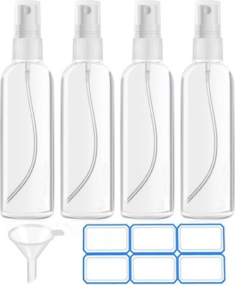 DTDNZKN 4 Pack 4 Oz (120ml) Small Spray Bottles - Fine Mist, Refillable, Reusabl