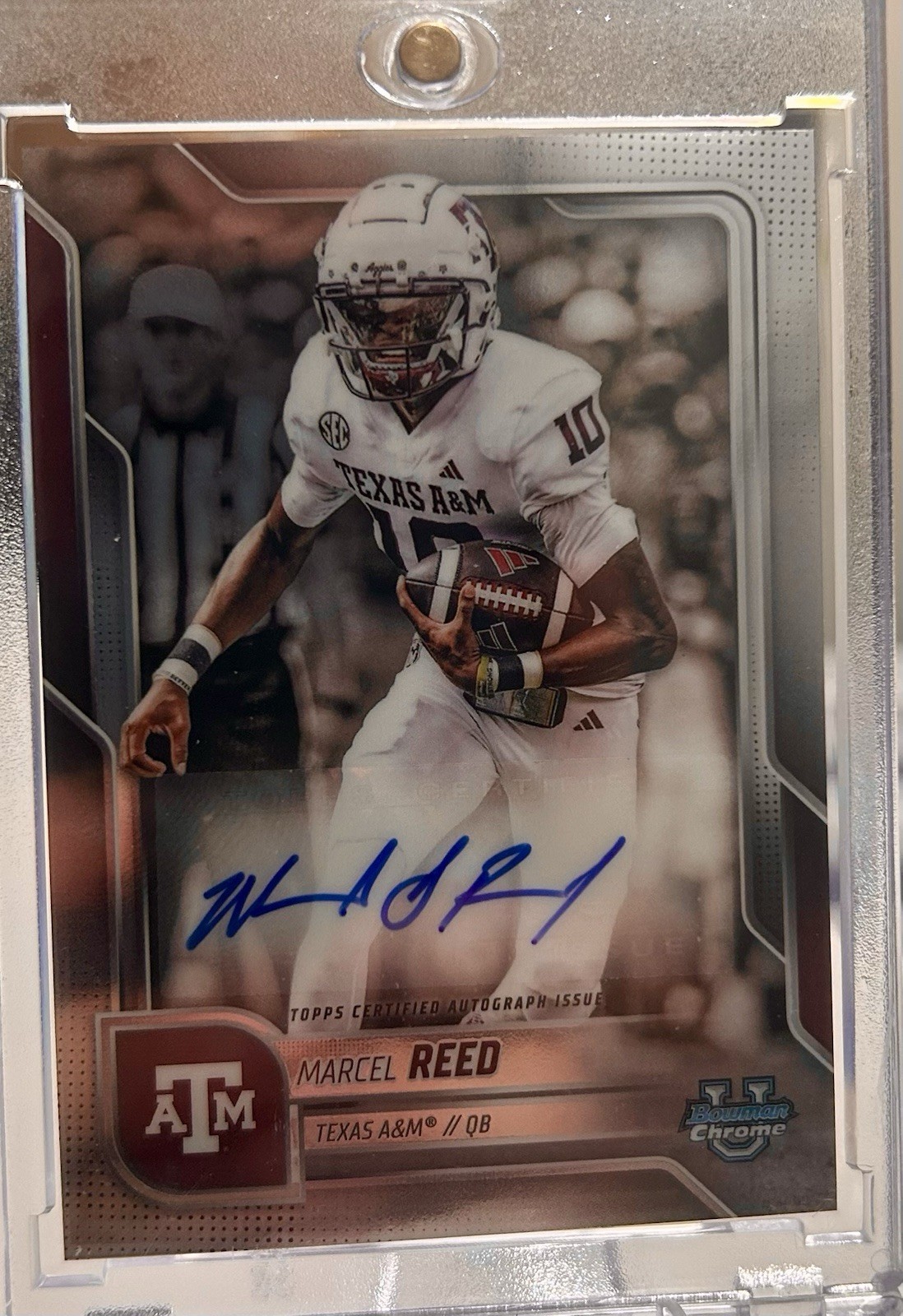 2025 Bowman University Chrome Chrome Prospect Autographs Marcel Reed #BCA-MRE