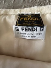 Vintage FENDI Mink Fur / Swarovski Crystal Skirt Italy Karl Lagerfeld 1999