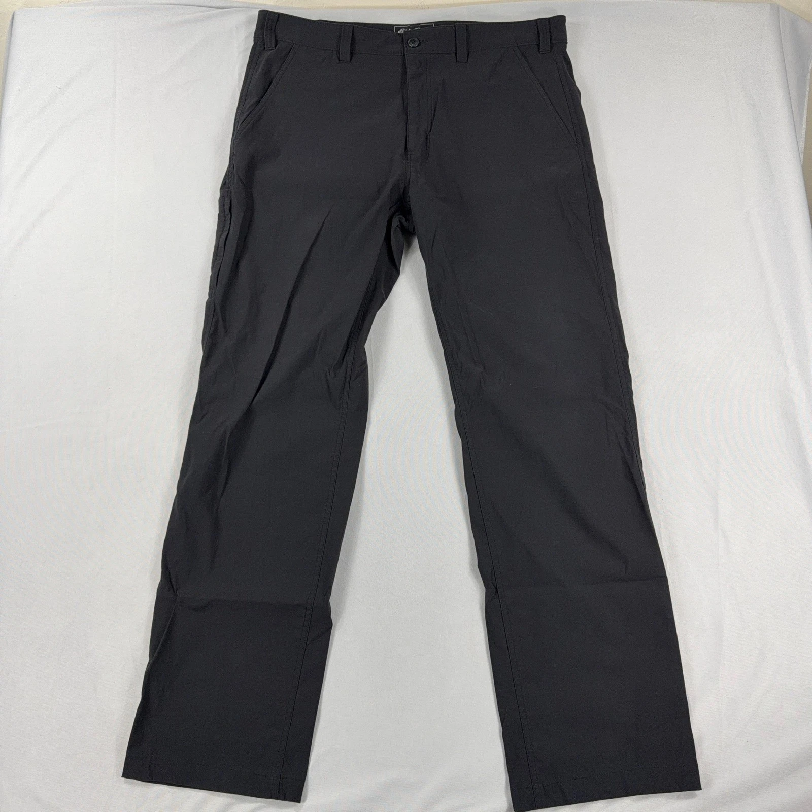 Eddie Bauer Travex Pants Mens 36x34 Black Nylon Stretch Hiking Outdoor Travel