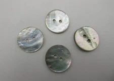 1/2” Lot of 4 Vintage Button MOP Shell Mother Of Pearl 2-hole Flat Replacement