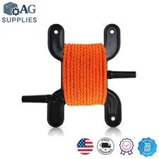 Black Fishing Line Organizer and Trotline Winder - Portable with Spinning Handle