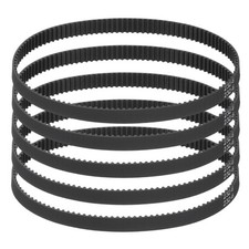 232mm GT-2 Timing Belt, 5pcs 6mm Width 2mm Pitch 3D Printing Closed Loop, Black