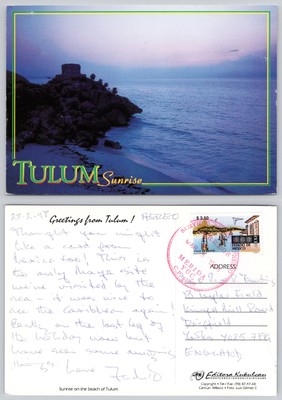 c32359 Sunrise Tulum Mexiko Postkarte 1998 Briefmarke