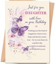 Daughter Birthday Card Gift, Happy Birthday Card for Daughter, Adult Birthday...