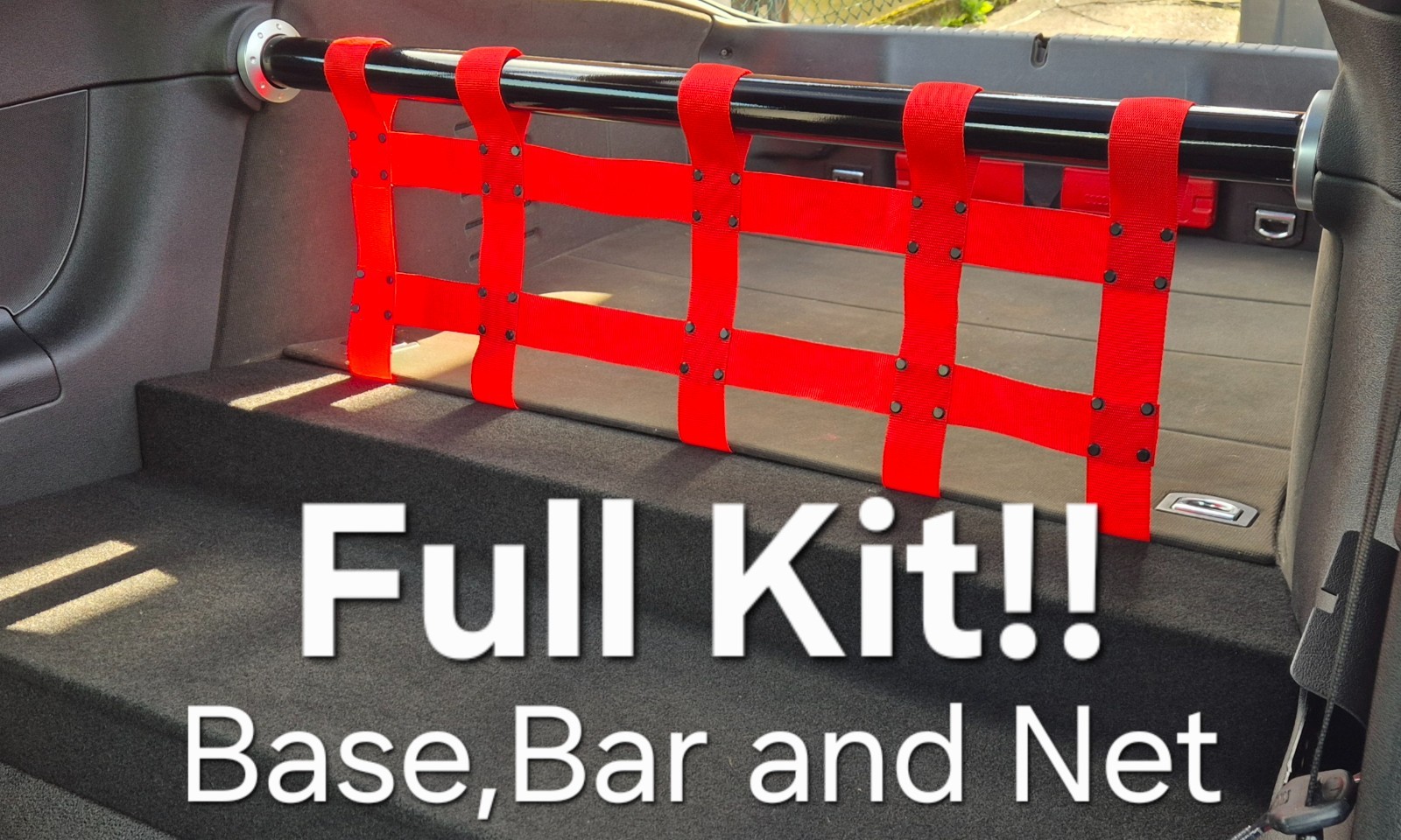 Asiento trasero Audi TT Mk1 8N ¡¡KIT COMPLETO!! base, barra, red de carga, opciones de color