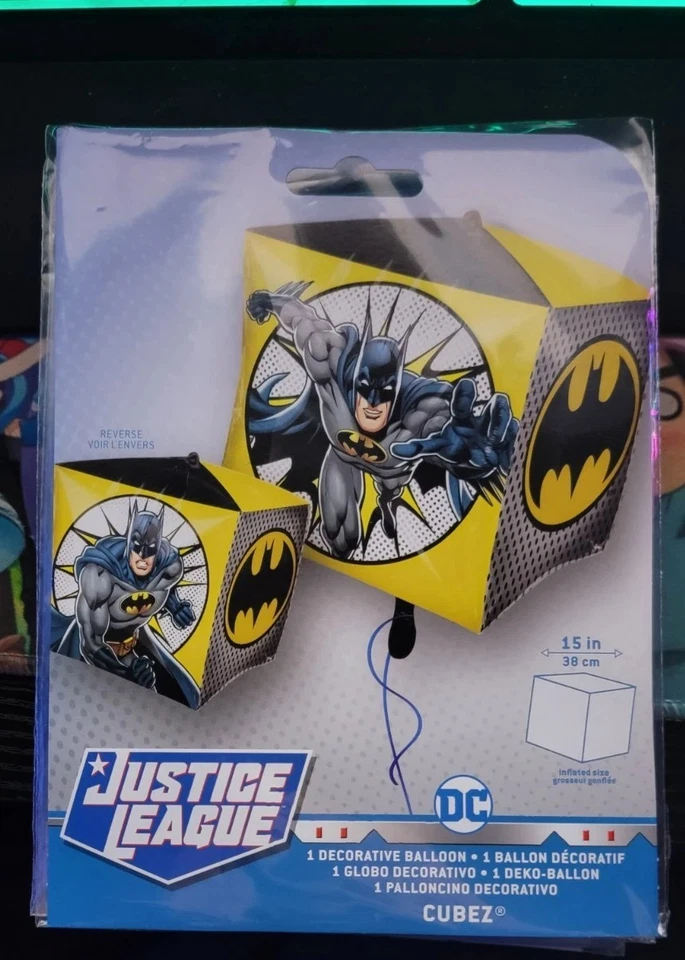 --LOTE DE 5-- 15 pulgadas Anagrama Cubez Batman Globos Liga de la Justicia Foto 3 de 4