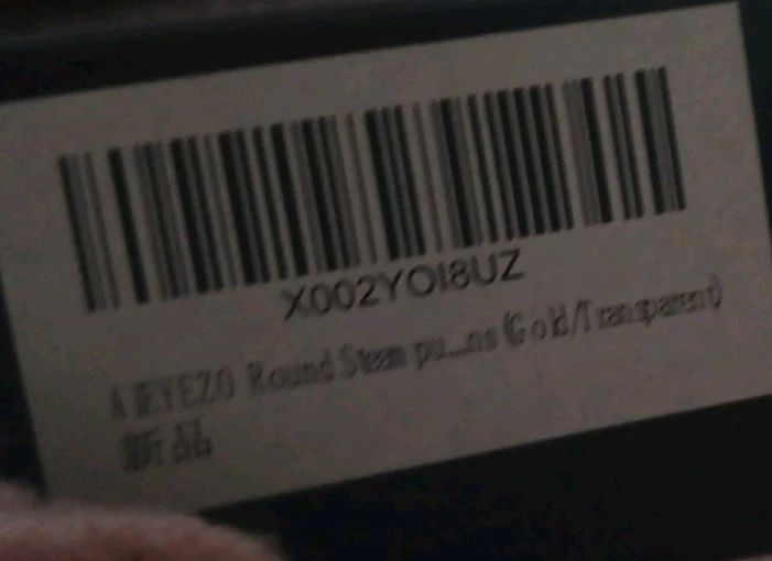 Gafas de sol redondas Steampunk AIEYEZO con marco dorado Foto 3 de 3