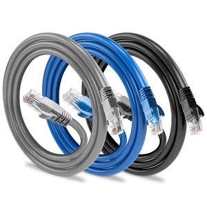 Cat6 Câble Ethernet 10 Pieds (3 Boîte) LAN UTP RJ45 Réseau câble Internet Nouveau