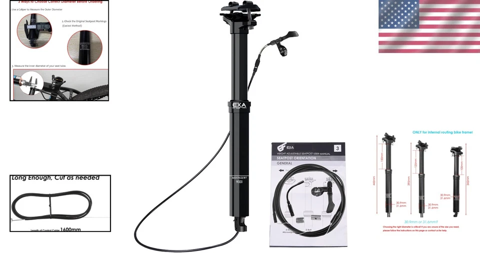 Actualiza tu viaje: tija de sillín cuentagotas de enrutamiento interno EXA Form 900i 100/125/150 mm Foto 2 de 4