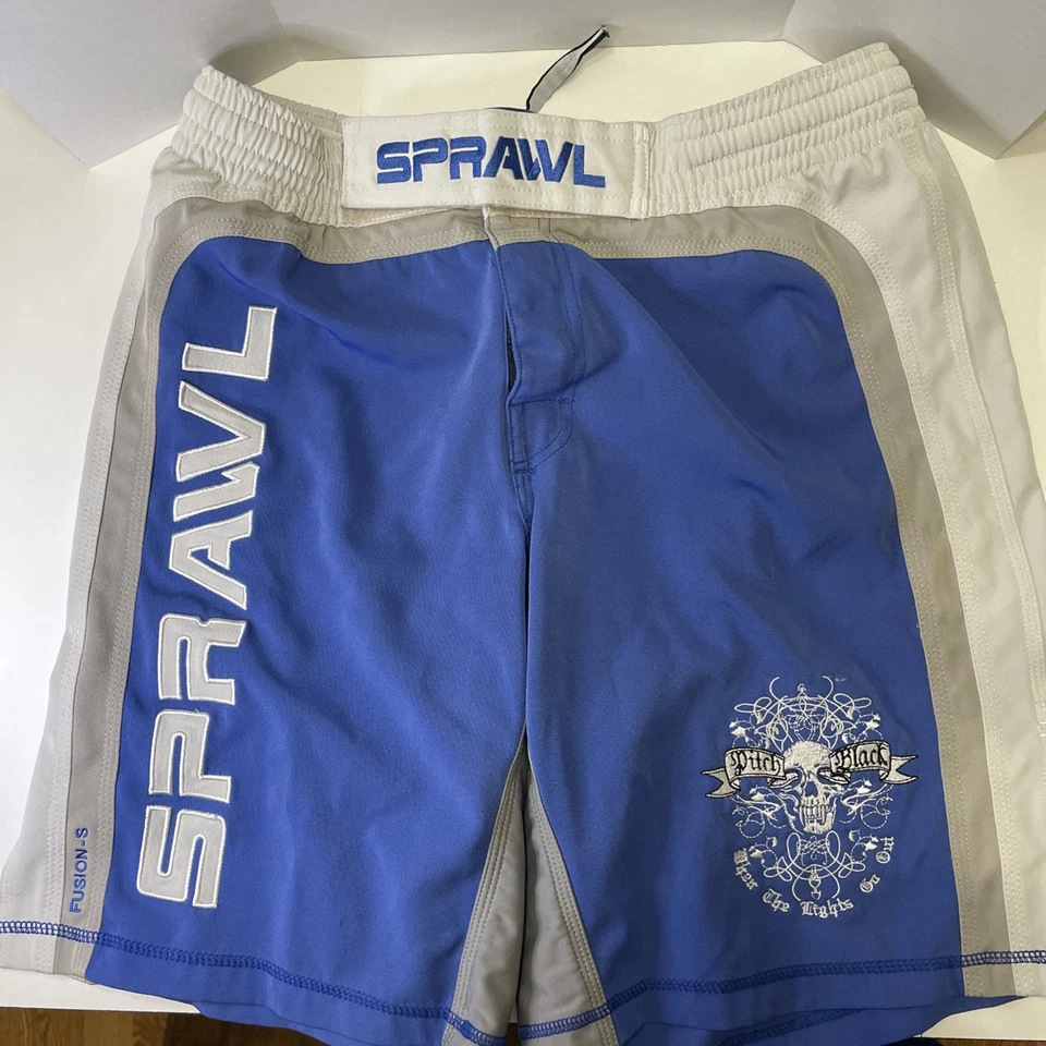 Shorts de luta Sprawl MMA tamanho 34 lote de 2 azul e preto ótimo estado - Imagem 2 de 4