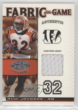 2007 Leaf Certified Materials Fabric of the Game 40/40 Rudi Johnson #FOG-83 0b2
