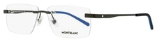 Montblanc Rimless Eyeglasses MB0105O 001 Matte Black 57mm