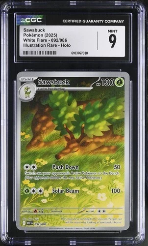 Sawsbuck *CGC 9* Illustration Rare *White Flare* #92 * Pokemon