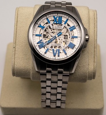 Men's BULOVA 96A187 Sutton Automatic Skeleton Dial Men's Watch - Pre-Owned