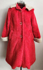 Vintage Girl's Faux Fur Coat Late 1960's Good Condition