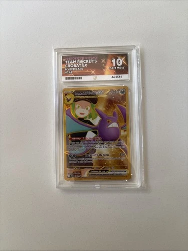 Pokémon TCG Team Rocket's Crobat EX 242/182 Destined Rivals Ace 10