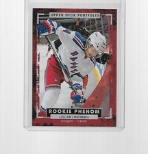 2015-2016 UPPER DECK PORTFOLIO HOCKEY ROOKIE PHENOM OSCAR LINDBERG #220