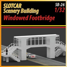 Slotcar Scenery Building Windowed Footbridge Scalextric, Carrera