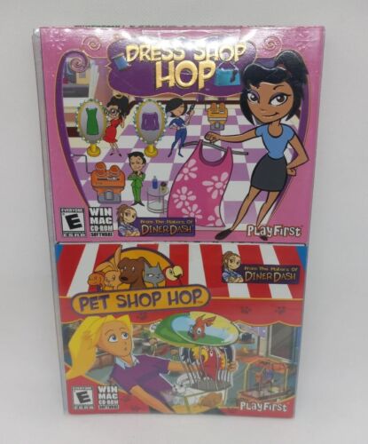 Pet Shop Hop & Dress Shop Hop 2 PC Game Pack * Windows XP/Vista * New & Sealed - Afbeelding 1 van 2