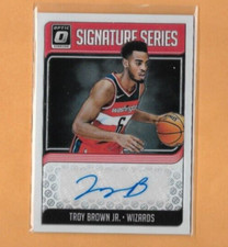 2018-19 Donruss Optic Troy Brown Jr Rookie Auto Signature Series Wizards #SG-TBR