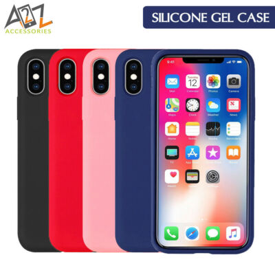 Gorilla Tech Silikon Backcover mit Mikrofaser Innen für iPhone XS Max XR X