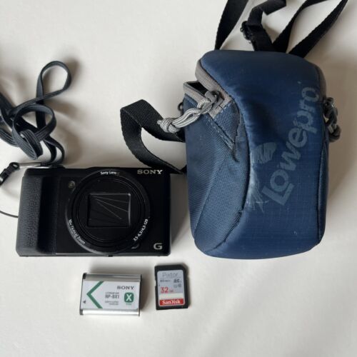 Sony Cybershot DSC-HX50V Digital Camera Case Battery Memory Works NO CHARGER