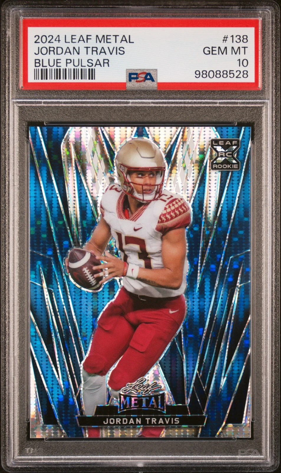 Jordan Travis Leaf Metal #138 Blue Pulsar