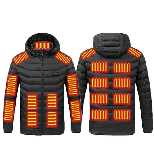 Mens Heated Coats USB Heating Jackets Men Waterproof Electric Sport Thermal Coat - Picture 16 of 91