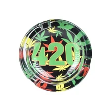 Thick Colorful Glass Ashtray Cigar - Decorative Cigar Ashtray - Cigar Accessory