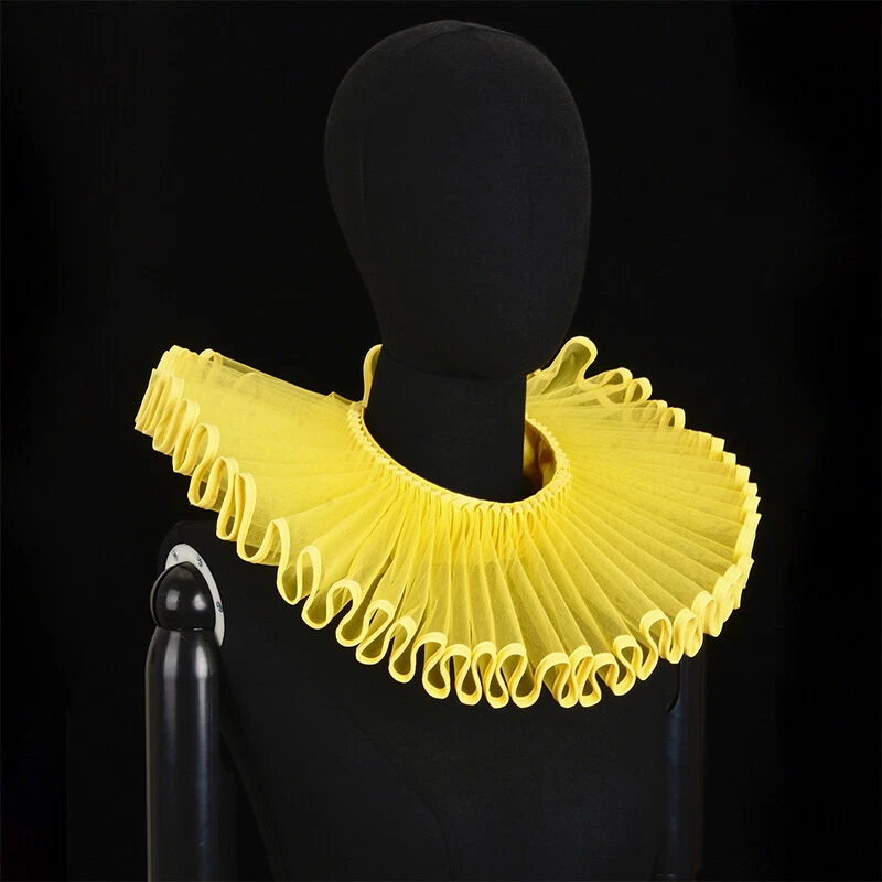 Clown Costume Cosplay Collar Vintage Victorian Renaissance Neck Ruffle Choker - Image 4 of 4
