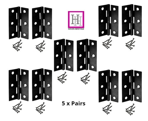 Bisagras de 3" (75 mm) - bisagras de puerta negras mate - tamaños de paquete múltiple - Imagen 19 de 20