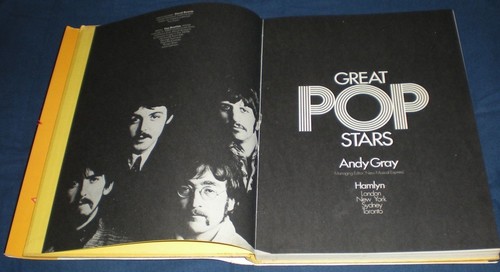 GREAT POP STARS Andy Gray 1973 Illustrated HC/DJ Chronological Collectible - Picture 4 of 12
