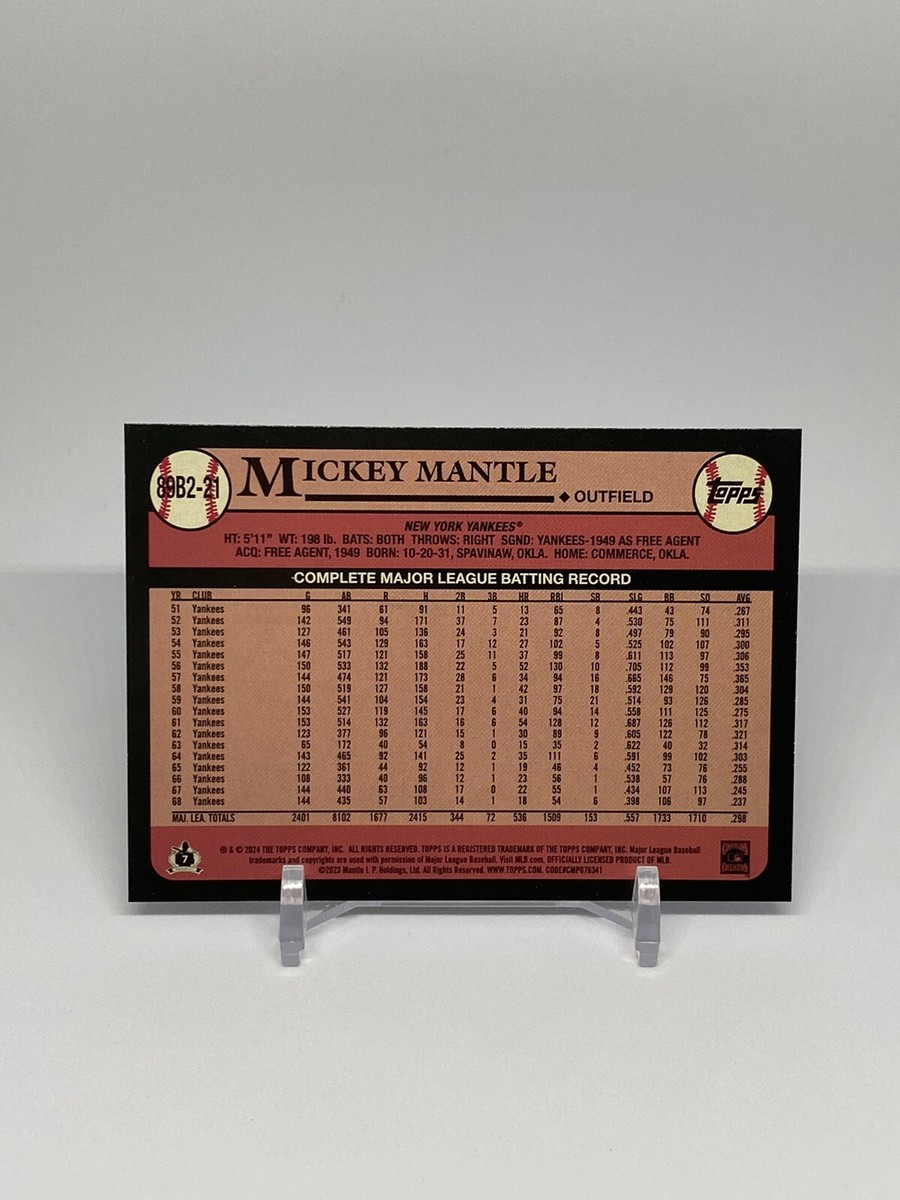 2024 Topps Series 2 - 1989 Topps Baseball #89B2-21 Mickey Mantle