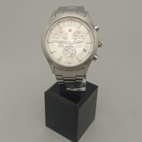 Swiss Military Stainless-steel 20085-ST-2M Chronograph Watch 43mm Excellent