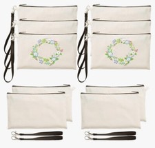 Sntieecr 60 Pack Cosmetic Bags Sublimation Blank Heat Transfer 30 White 30 Black