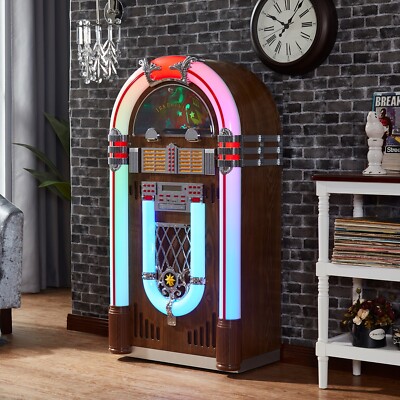 Arkrocket SATURN V  Jukebox Retro Record Player Bluetooth CD Radio Full Size
