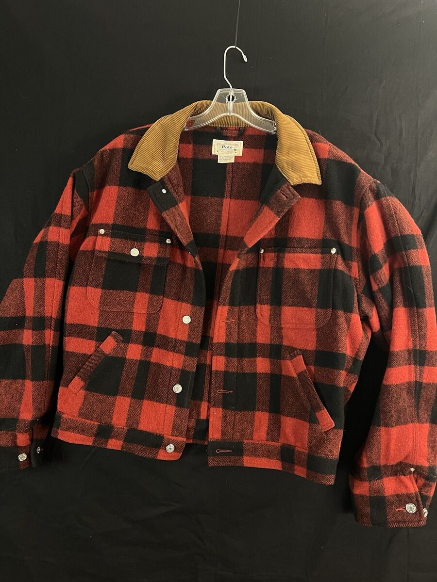 VTG 80s Polo Ralph Lauren Wool Bomber Jacket Buffalo Plaid VTG 80s Polo Ralph Lauren Wool Bomber Jacket Buffalo Plaid