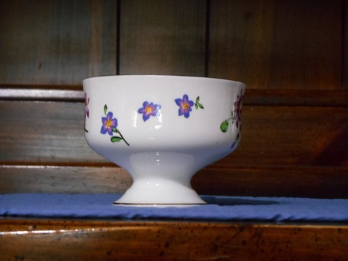 Royal Victoria Dessert Cup Fine Bone China England with Purple Flowers - Picture 4 of 9