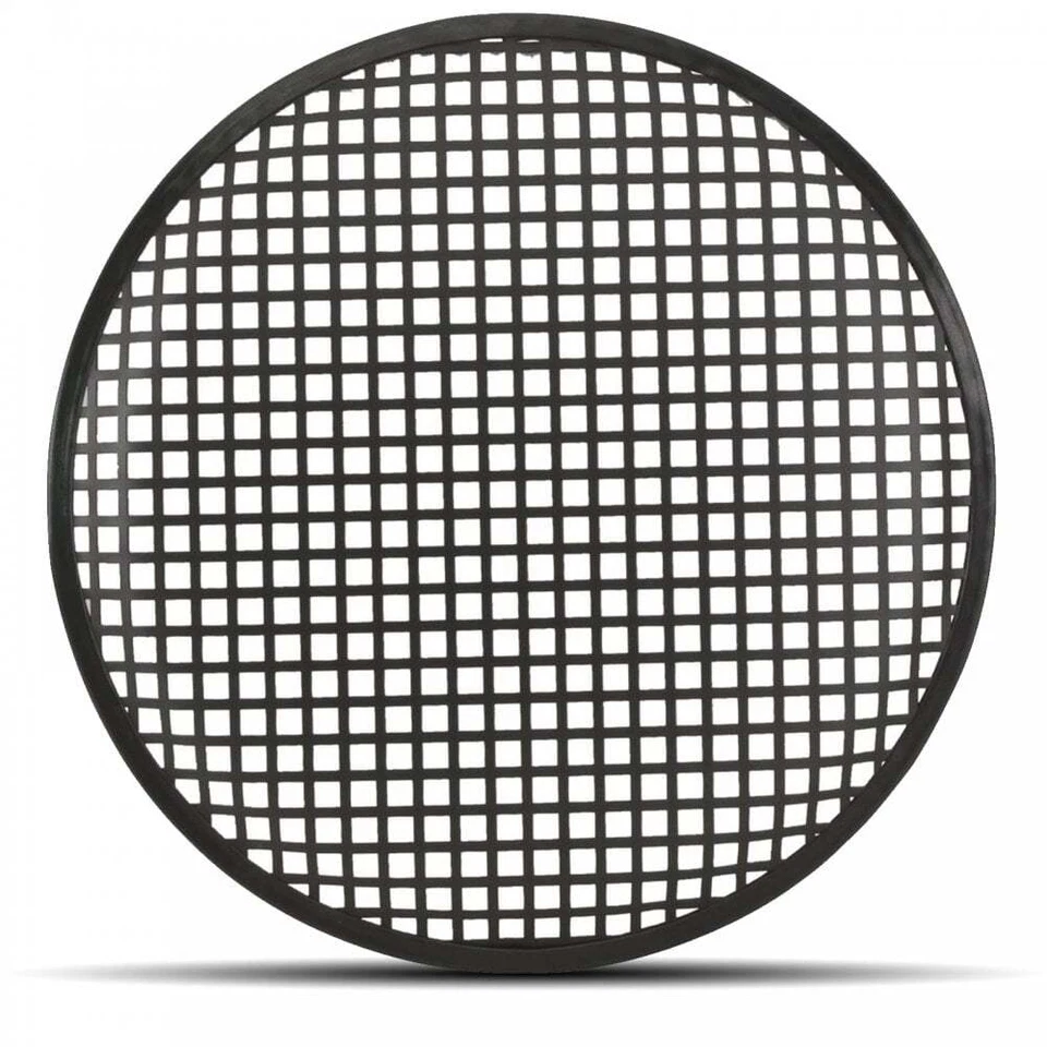 2 x Black Metal Mesh Speaker Grilles 15 inch Inc Clamps and Fixings 380mm Grill Foto 2 de 4